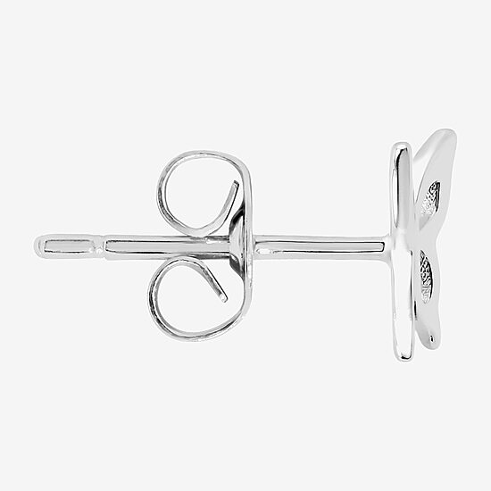 Silver Treasures Cubic Zirconia Sterling Silver 10.4mm Stud Earrings
