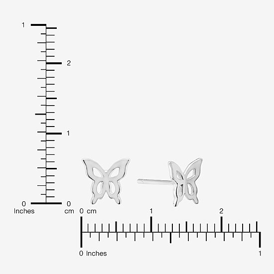 Silver Treasures Cubic Zirconia Sterling Silver 10.4mm Stud Earrings