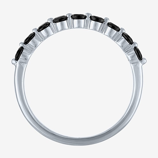 Womens 2.5MM 1/2 CT. T.W. Natural Black Diamond 10K Gold Band