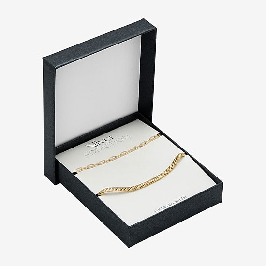 Silver Addiction Womens 14K Gold Over Silver 2-pc. Jewelry Set