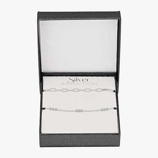 Silver Addiction Womens Sterling Silver 2-pc. Jewelry Set