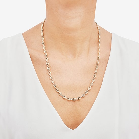 Limited Quantities! Womens 18K Gold Over Silver 21 Inch Mariner Chain Necklace