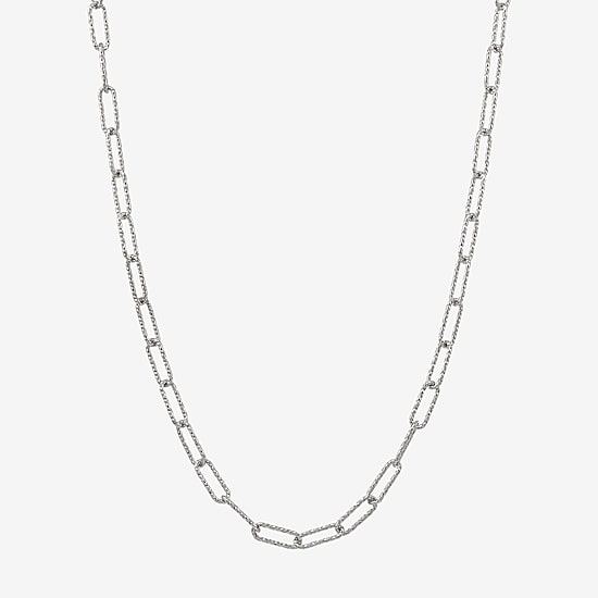 Limited Quantities! Womens Sterling Silver 18 Inch Paperclip Chain Necklace