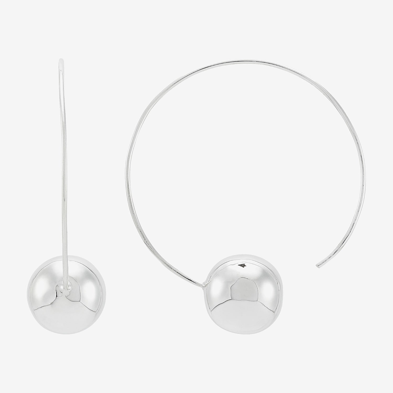 Limited Quantities! Womens Sterling Silver 48mm Hoop Earrings