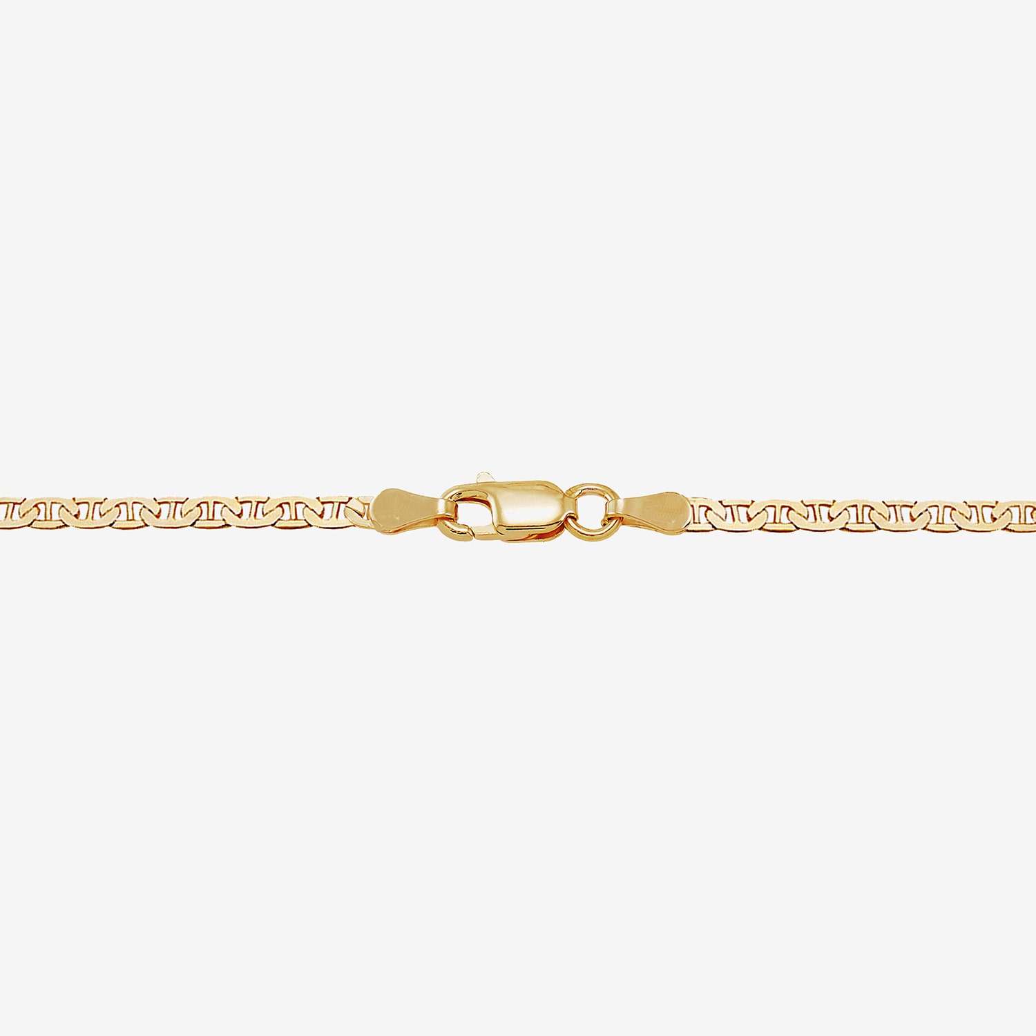 Limited Quantities! Womens 18K Gold Over Silver 7.5 Inch Solid Mariner Chain Bracelet