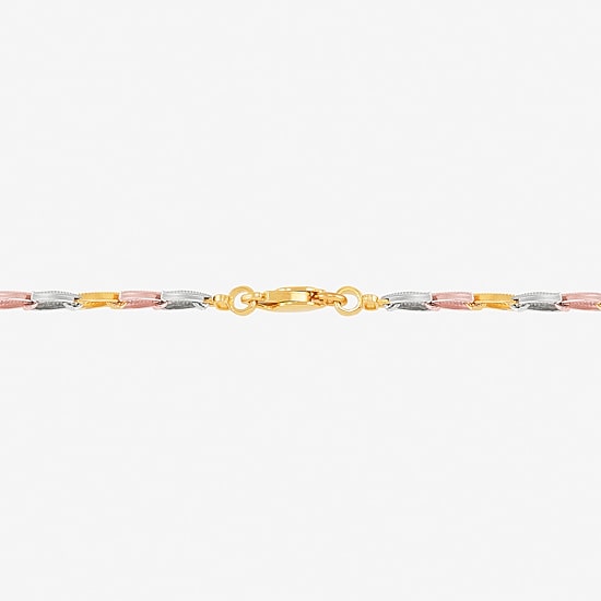 Limited Quantities! Womens 10K Gold 7.5 Inch Solid Link Id Bracelet