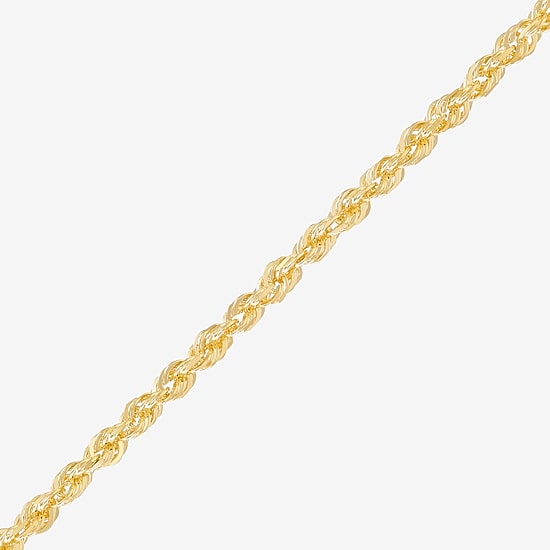 Limited Quantities! Womens 10K Gold 22 Inch Rope Chain Necklace