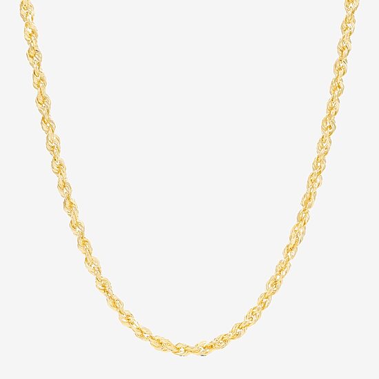 Limited Quantities! Womens 10K Gold 20 Inch Rope Chain Necklace