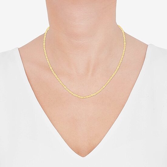Limited Quantities! Womens 10K Gold 20 Inch Rope Chain Necklace