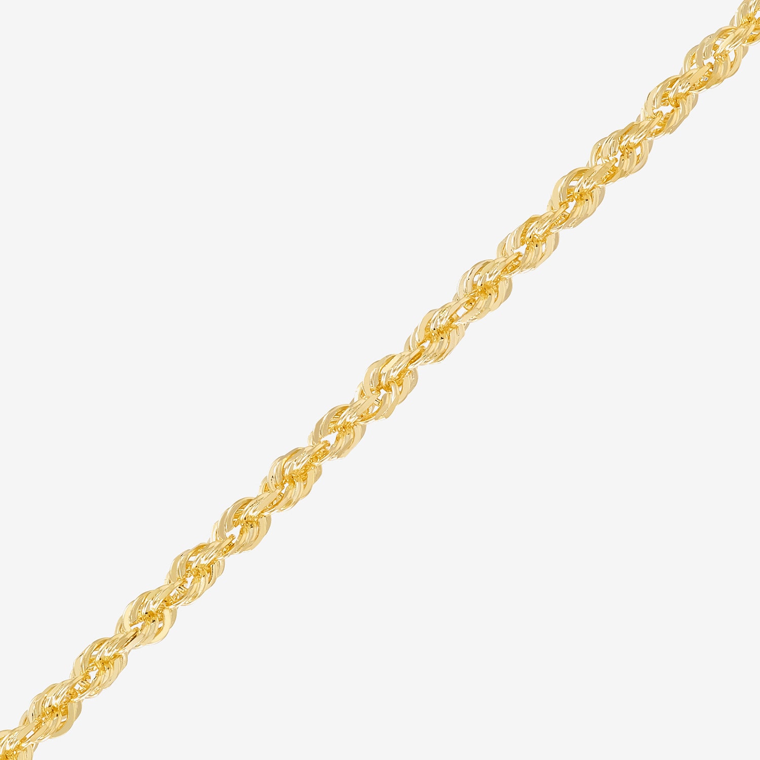 Limited Quantities! Womens 10K Gold Inch Rope Chain Necklace