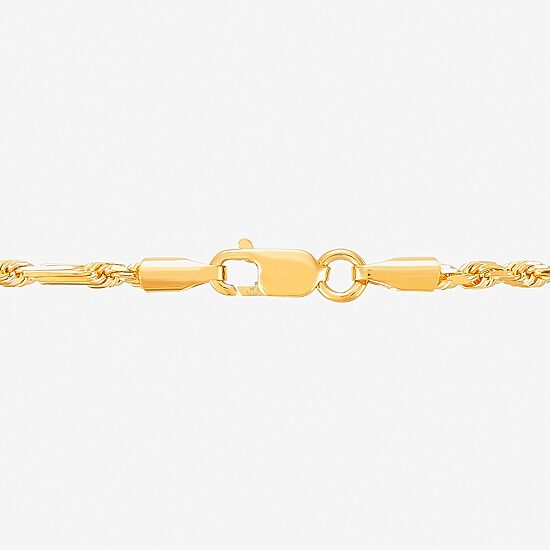 Limited Quantities! Womens 10K Gold 18 Inch Rope Chain Necklace