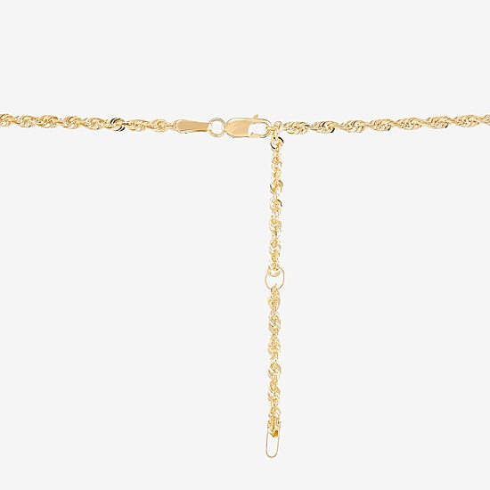 Limited Quantities! Womens 10K Gold 16 Inch Rope Chain Necklace