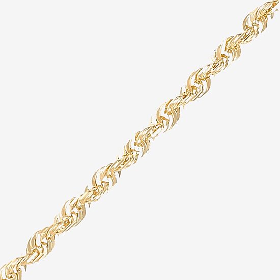 Limited Quantities! Womens 10K Gold 16 Inch Rope Chain Necklace