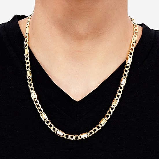 Limited Quantities! Womens 10K Gold 22 Inch Mariner Chain Necklace
