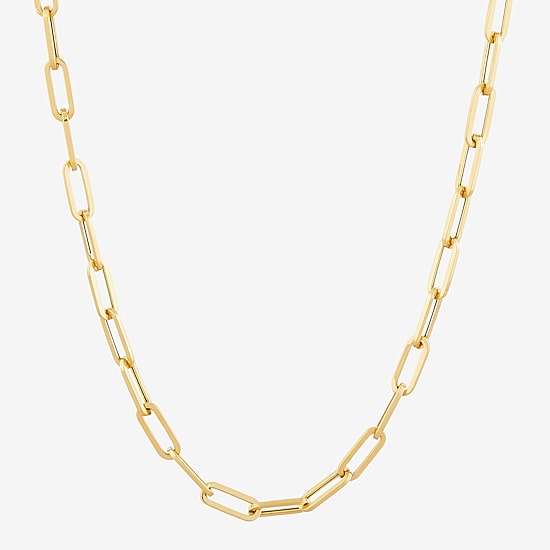Limited Quantities! Womens 14K Gold 18 Inch Paperclip Chain Necklace