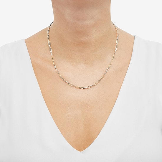 Limited Quantities! Womens 14K Gold 18 Inch Paperclip Chain Necklace