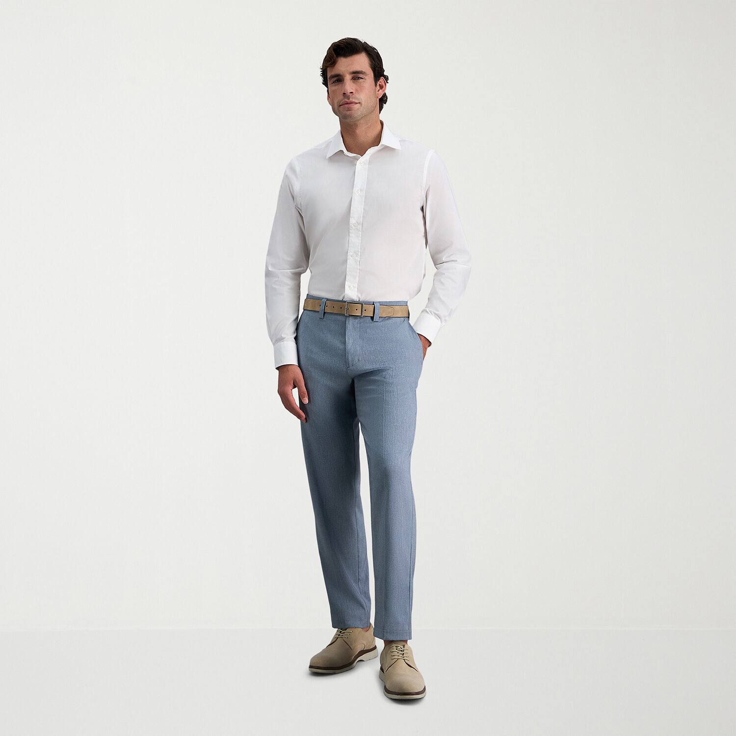 Haggar Cool Right Performance Flex Mens Straight Fit Flat Front Pant
