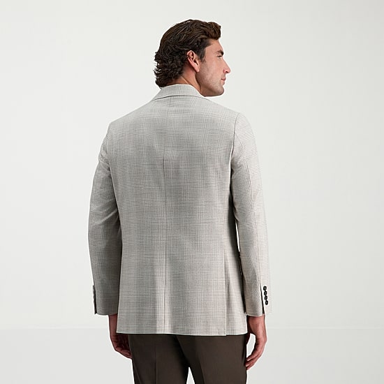 Haggar JMH Tailored Prince Of Wales Mens Plaid Modern Fit Sport Coat