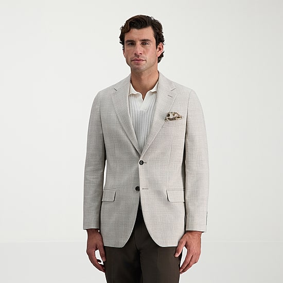 Haggar JMH Tailored Prince Of Wales Mens Plaid Modern Fit Sport Coat