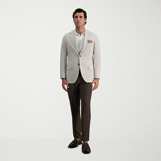 Haggar JMH Tailored Prince Of Wales Mens Plaid Modern Fit Sport Coat