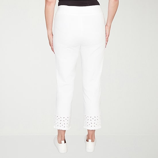 Alfred Dunner Mykonos Womens Straight Mid Rise Pull-On Pant