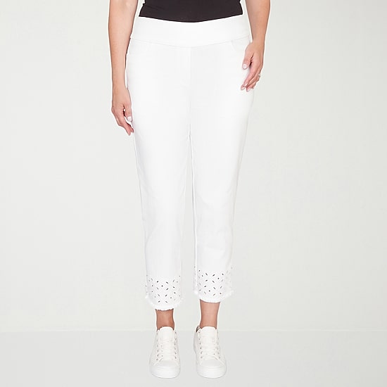Alfred Dunner Mykonos Womens Straight Mid Rise Pull-On Pant