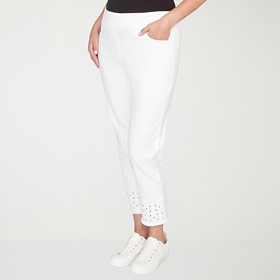 Alfred Dunner Mykonos Womens Straight Mid Rise Pull-On Pant