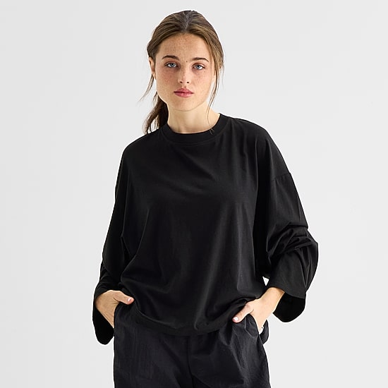 Forever 21 Womens Juniors Crew Neck Long Sleeve T-Shirt