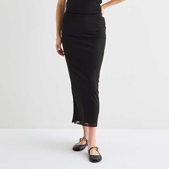 Forever 21 Womens Juniors Mid Rise Maxi Skirt