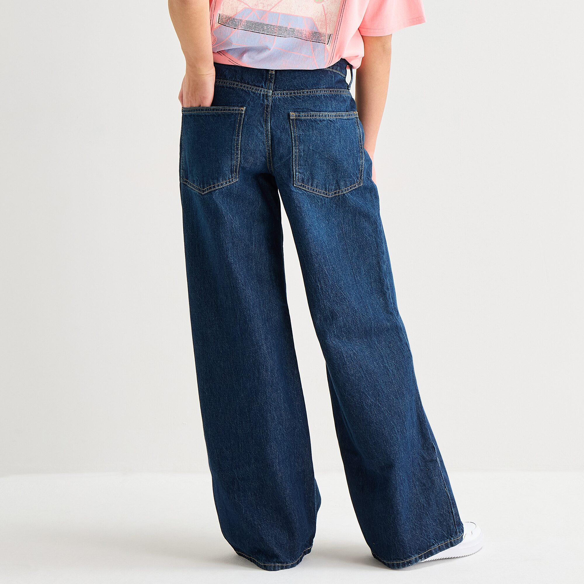 Arizona Womens Juniors Low Rise Baggy Fit Jean