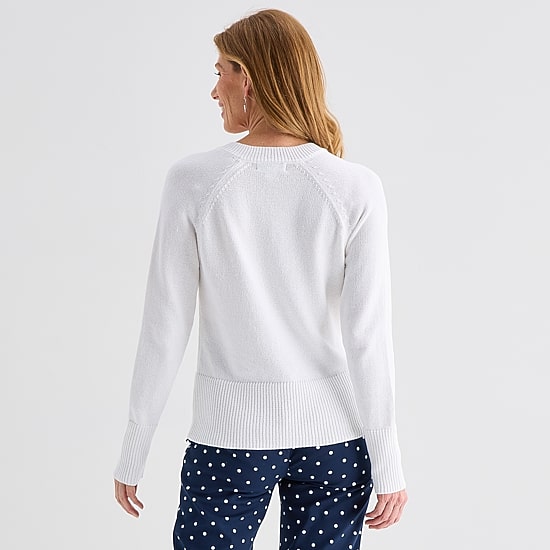 Liz Claiborne Womens V Neck Long Sleeve Pullover Sweater