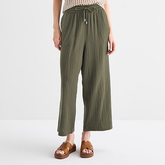 St. John's Bay Womens Straight Cropped Pant