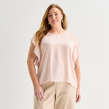Bold Elements Womens Plus Cowl Neck Sleeveless Blouse, Color