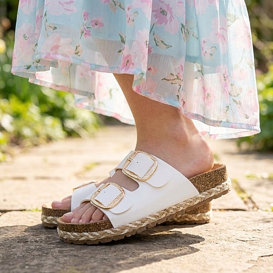 Dirty Laundry Tunder Womens Adjustable Strap Footbed Sandals