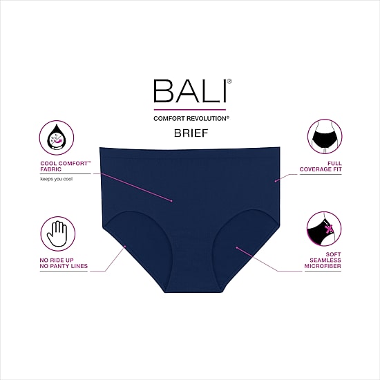 Bali Womens Average + Full Figure Brief Panty 803j