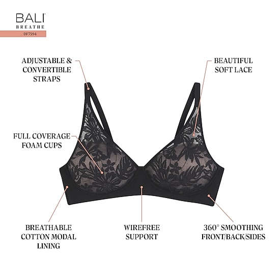 Bali Breathe Cotton Modal Wireless T-Shirt Bra DF7594