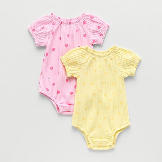 Okie Dokie Baby Girls Short Sleeve 2-pc. Romper