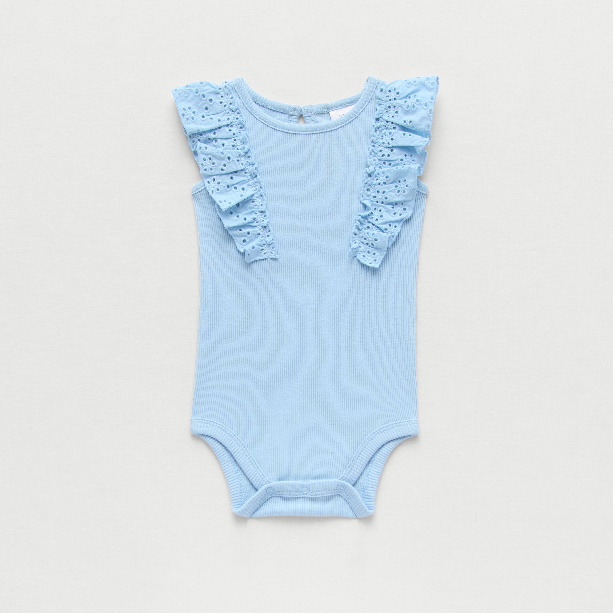 Okie Dokie Baby Girls Round Neck Sleeveless Rib Bodysuit