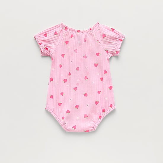 Okie Dokie Baby Girls Short Sleeve Romper