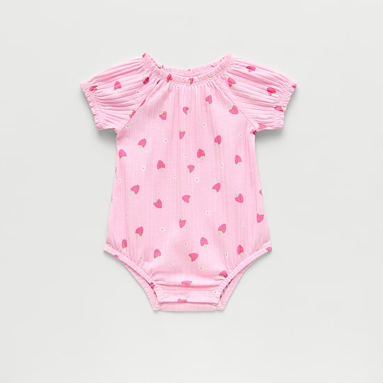 Okie Dokie Baby Girls Short Sleeve Romper