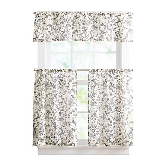 CHF Hummingbird 3-pc. Rod Pocket Window Tier