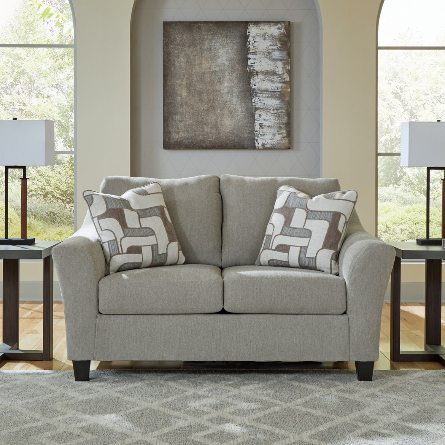 Signature Design by Ashley® Willarae Track-Arm Upholstered Loveseat