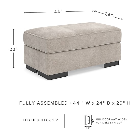 Signature Design by Ashley® High Profile Cushioned Upholstered Ottoman