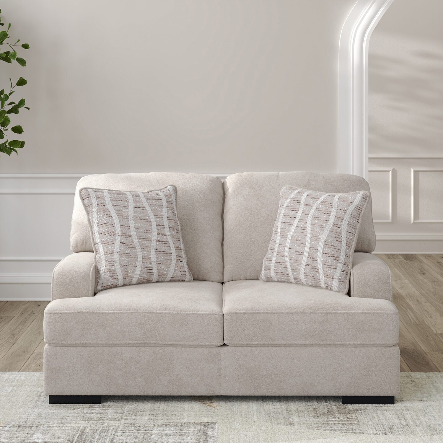 Signature Design by Ashley® High Profile Track-Arm Upholstered Loveseat