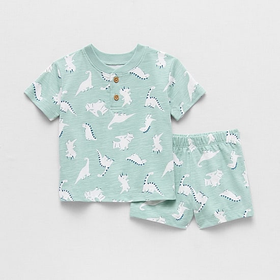 Okie Dokie Baby Boys Jersey 2-pc. Short Set