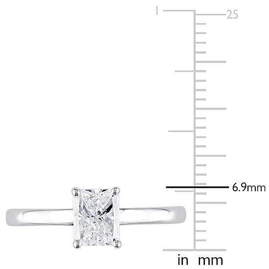 Womens 1 CT. Natural White Diamond 14K Gold Solitaire Engagement Ring