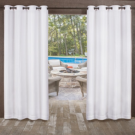 Exclusive Home Curtains Miami Grommet Top Light-Filtering Set of 2 Outdoor Curtain Panel