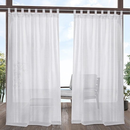 Exclusive Home Curtains Miami Tab Top Light-Filtering Set of 2 Outdoor Curtain Panel
