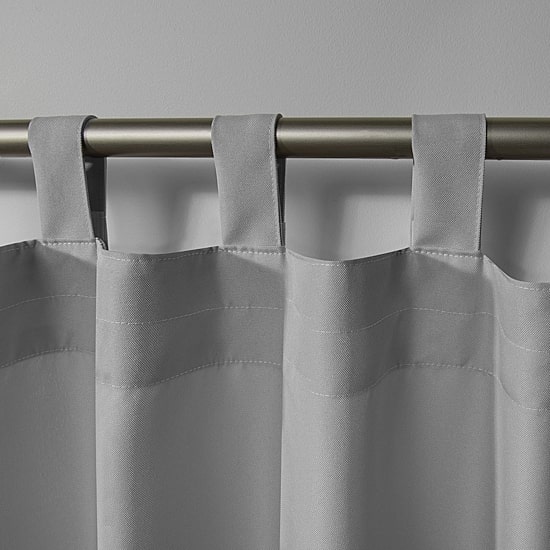Exclusive Home Curtains Solid Tab Top Light-Filtering Set of 2 Outdoor Curtain Panel