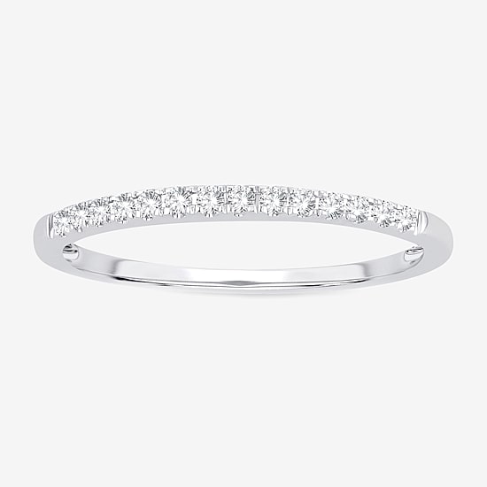 Womens Diamond Accent Natural White Diamond 10K Gold Wedding Band